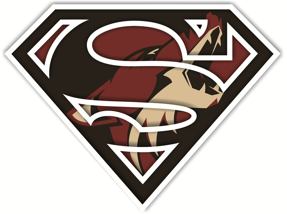 Arizona Coyotes superman logos iron on heat transfer